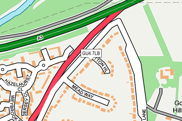 GU4 7LB map - OS OpenMap – Local (Ordnance Survey)