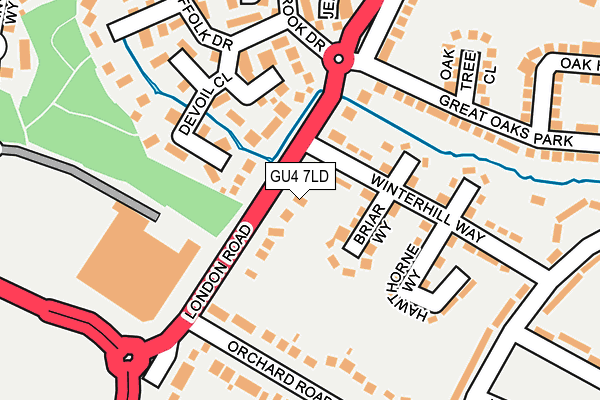 GU4 7LD map - OS OpenMap – Local (Ordnance Survey)