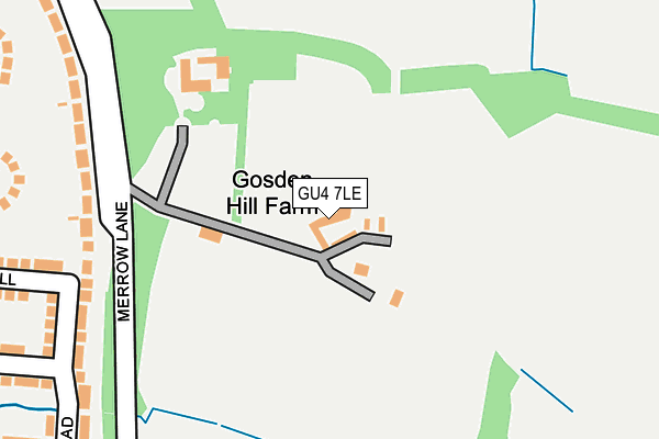 GU4 7LE map - OS OpenMap – Local (Ordnance Survey)