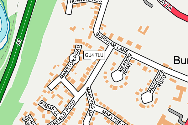 GU4 7LU map - OS OpenMap – Local (Ordnance Survey)