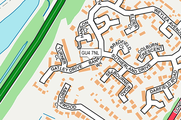 GU4 7NL map - OS OpenMap – Local (Ordnance Survey)