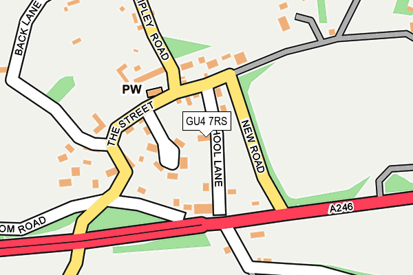 GU4 7RS map - OS OpenMap – Local (Ordnance Survey)