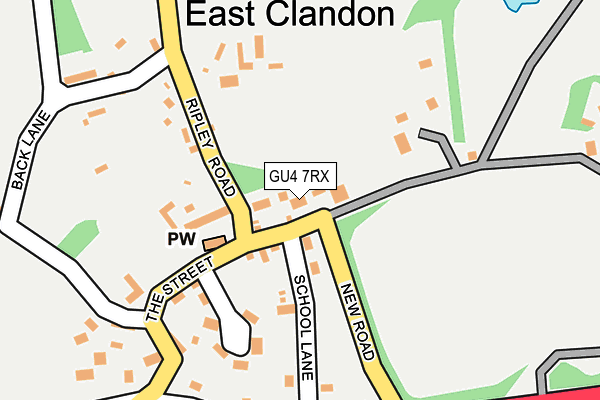 GU4 7RX map - OS OpenMap – Local (Ordnance Survey)