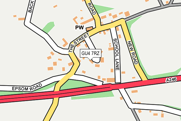 GU4 7RZ map - OS OpenMap – Local (Ordnance Survey)