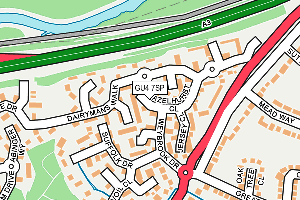 GU4 7SP map - OS OpenMap – Local (Ordnance Survey)