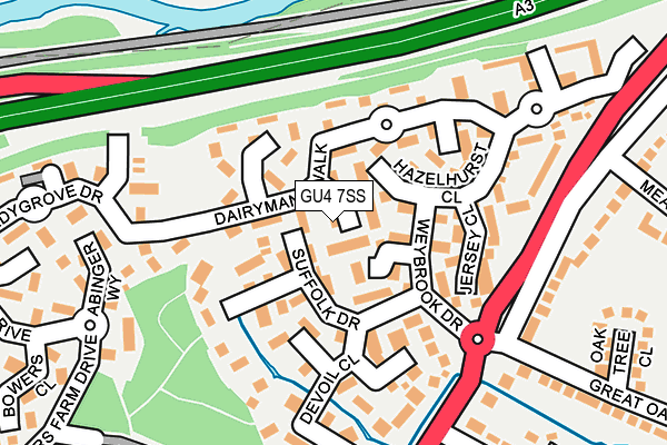 GU4 7SS map - OS OpenMap – Local (Ordnance Survey)