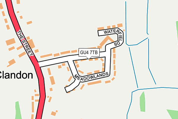 GU4 7TB map - OS OpenMap – Local (Ordnance Survey)