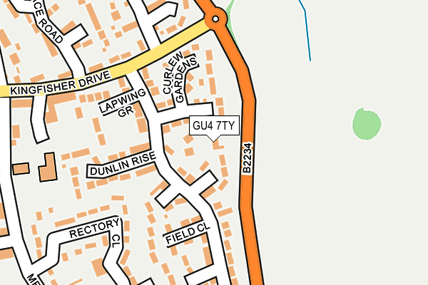 GU4 7TY map - OS OpenMap – Local (Ordnance Survey)