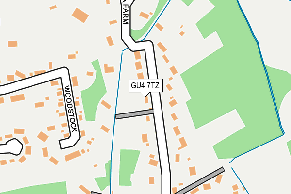 GU4 7TZ map - OS OpenMap – Local (Ordnance Survey)