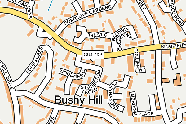 GU4 7XP map - OS OpenMap – Local (Ordnance Survey)