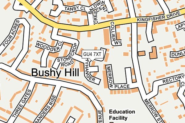 GU4 7XT map - OS OpenMap – Local (Ordnance Survey)