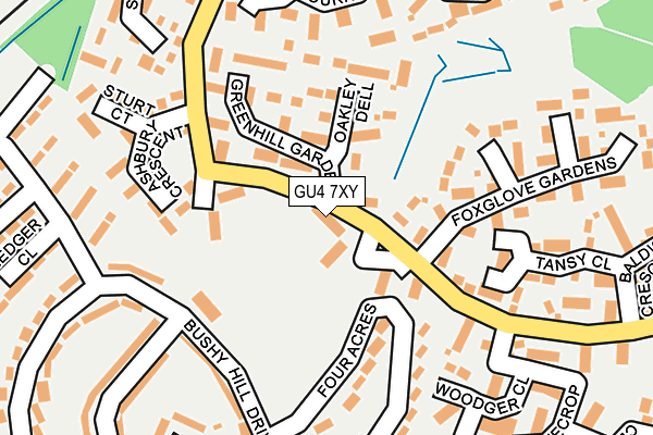 GU4 7XY map - OS OpenMap – Local (Ordnance Survey)