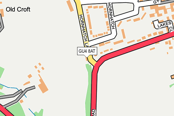 GU4 8AT map - OS OpenMap – Local (Ordnance Survey)