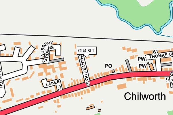 GU4 8LT map - OS OpenMap – Local (Ordnance Survey)