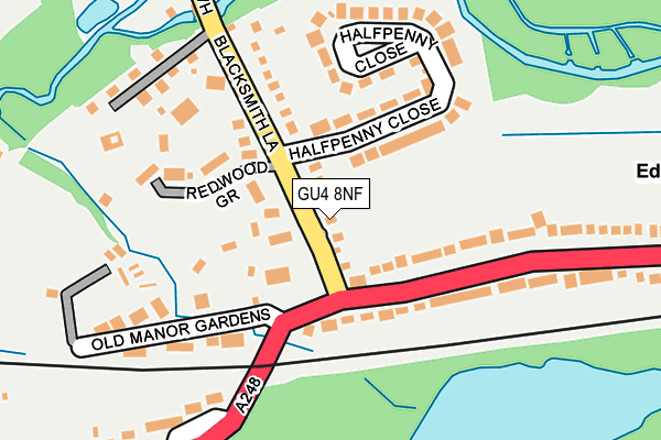 GU4 8NF map - OS OpenMap – Local (Ordnance Survey)