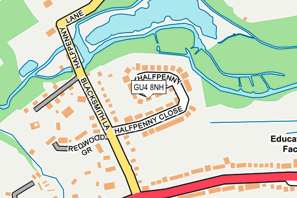 GU4 8NH map - OS OpenMap – Local (Ordnance Survey)