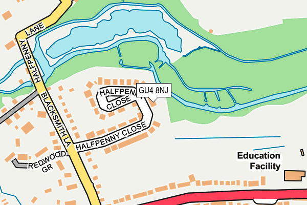 GU4 8NJ map - OS OpenMap – Local (Ordnance Survey)