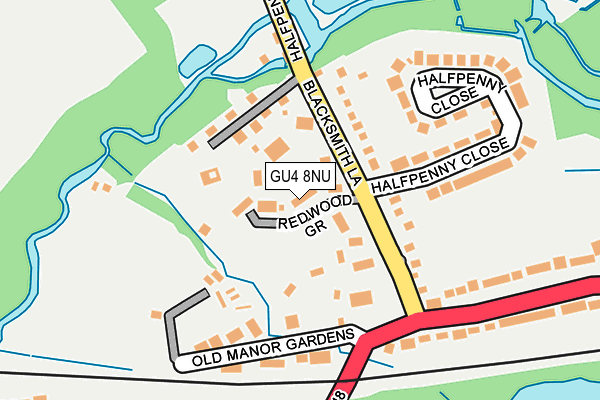 GU4 8NU map - OS OpenMap – Local (Ordnance Survey)