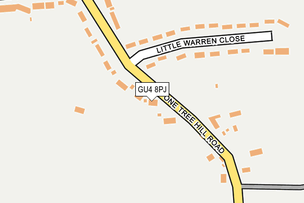 GU4 8PJ map - OS OpenMap – Local (Ordnance Survey)