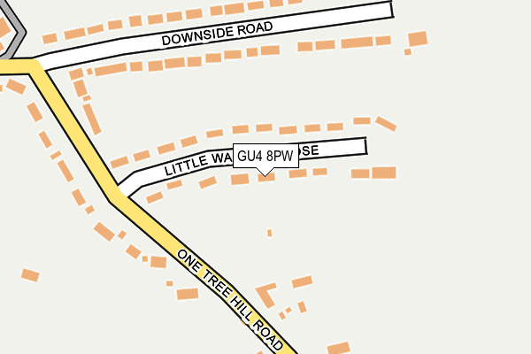 GU4 8PW map - OS OpenMap – Local (Ordnance Survey)