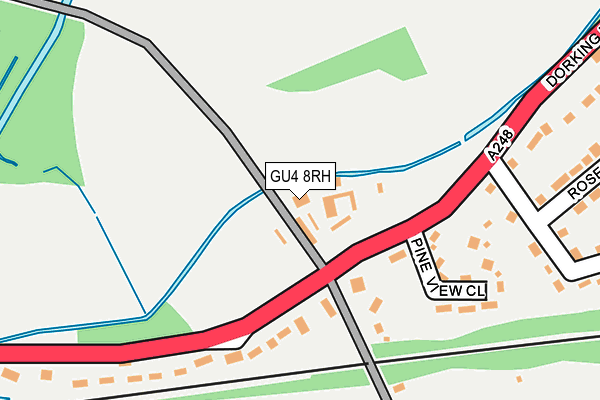 GU4 8RH map - OS OpenMap – Local (Ordnance Survey)