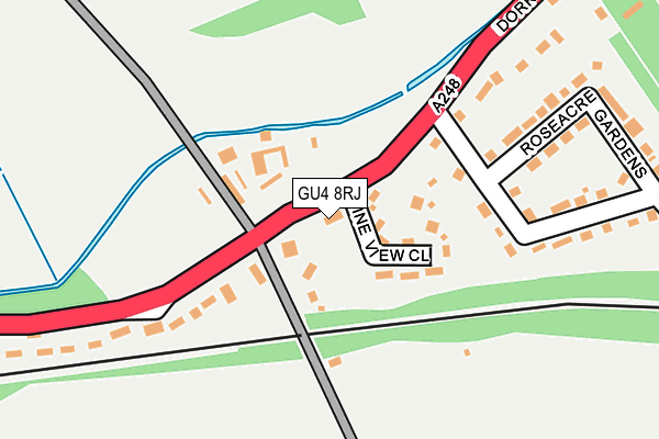 GU4 8RJ map - OS OpenMap – Local (Ordnance Survey)