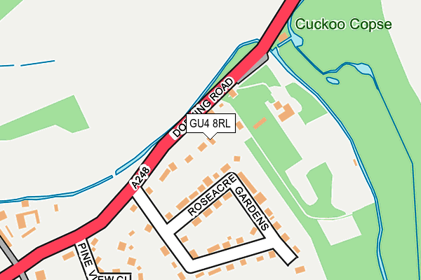 GU4 8RL map - OS OpenMap – Local (Ordnance Survey)