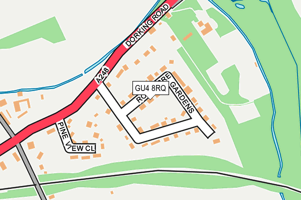 GU4 8RQ map - OS OpenMap – Local (Ordnance Survey)