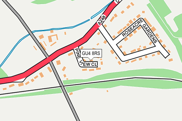 GU4 8RS map - OS OpenMap – Local (Ordnance Survey)