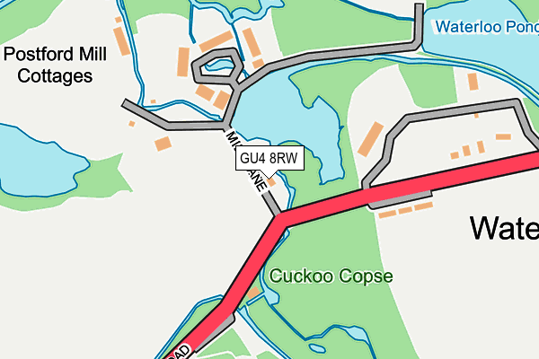 GU4 8RW map - OS OpenMap – Local (Ordnance Survey)