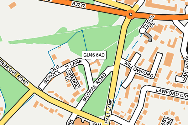 GU46 6AD map - OS OpenMap – Local (Ordnance Survey)