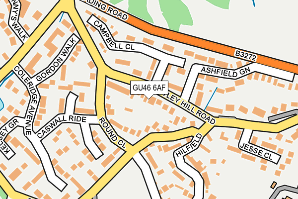GU46 6AF map - OS OpenMap – Local (Ordnance Survey)