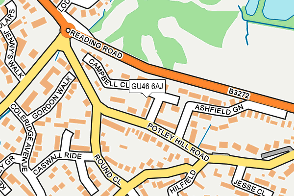 GU46 6AJ map - OS OpenMap – Local (Ordnance Survey)