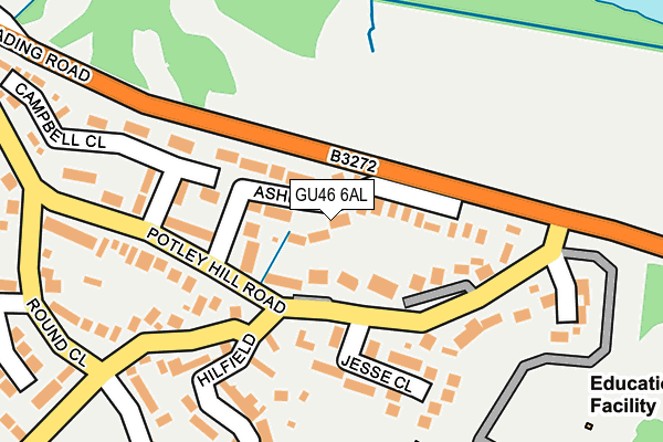 GU46 6AL map - OS OpenMap – Local (Ordnance Survey)