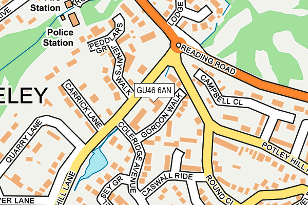 GU46 6AN map - OS OpenMap – Local (Ordnance Survey)