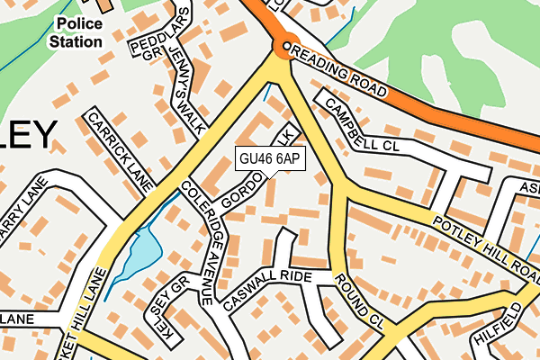 GU46 6AP map - OS OpenMap – Local (Ordnance Survey)