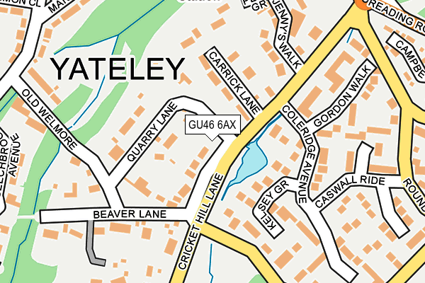 GU46 6AX map - OS OpenMap – Local (Ordnance Survey)