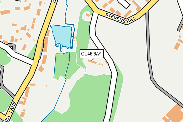 GU46 6AY map - OS OpenMap – Local (Ordnance Survey)