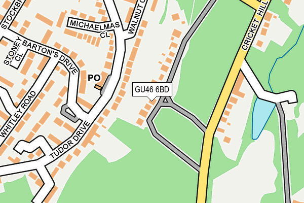 GU46 6BD map - OS OpenMap – Local (Ordnance Survey)