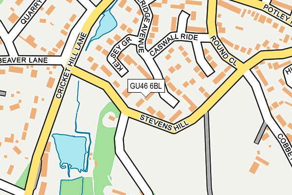 GU46 6BL map - OS OpenMap – Local (Ordnance Survey)