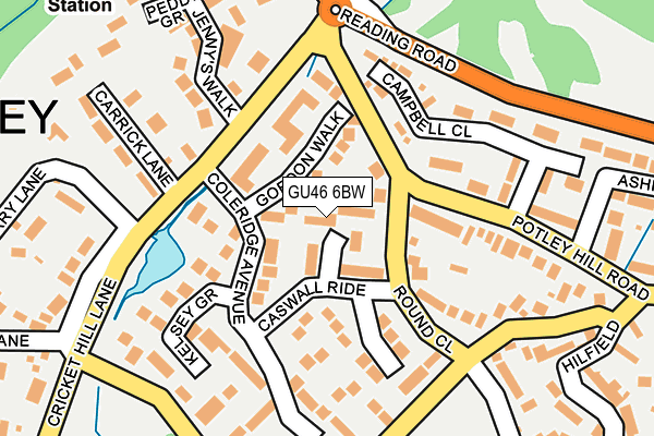 GU46 6BW map - OS OpenMap – Local (Ordnance Survey)