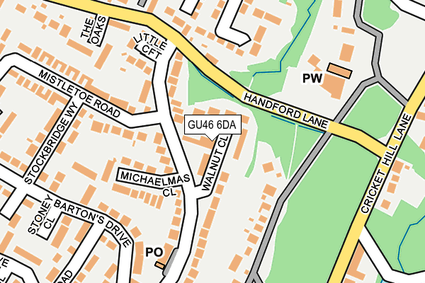 GU46 6DA map - OS OpenMap – Local (Ordnance Survey)
