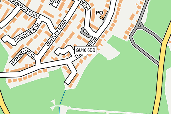 GU46 6DB map - OS OpenMap – Local (Ordnance Survey)