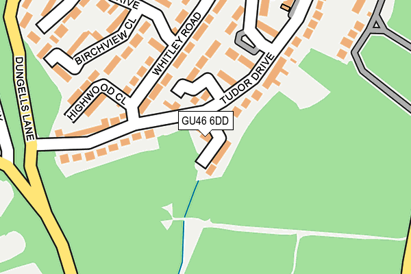 GU46 6DD map - OS OpenMap – Local (Ordnance Survey)