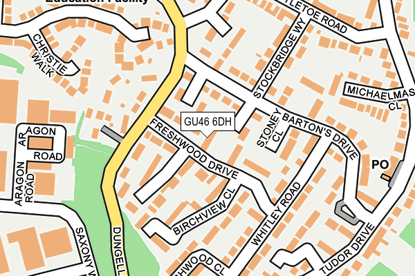GU46 6DH map - OS OpenMap – Local (Ordnance Survey)