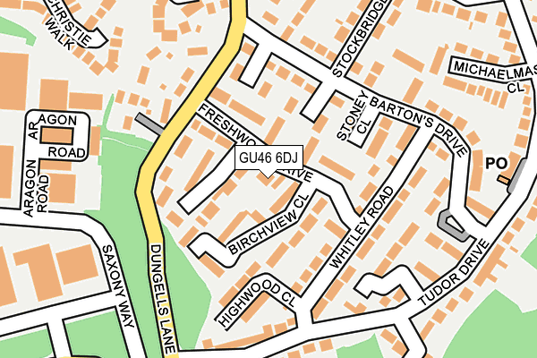 GU46 6DJ map - OS OpenMap – Local (Ordnance Survey)