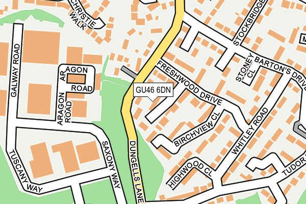 GU46 6DN map - OS OpenMap – Local (Ordnance Survey)