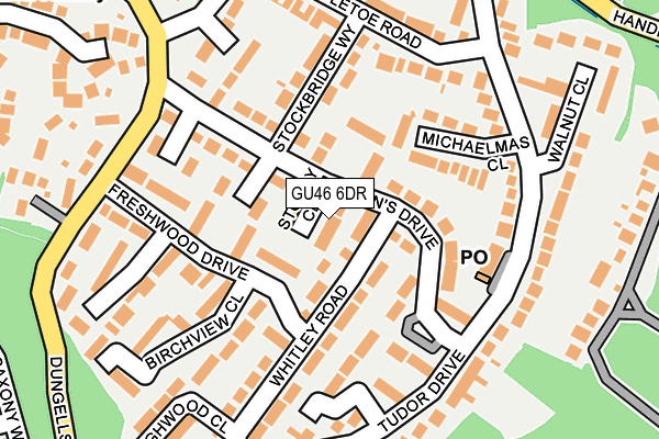 GU46 6DR map - OS OpenMap – Local (Ordnance Survey)