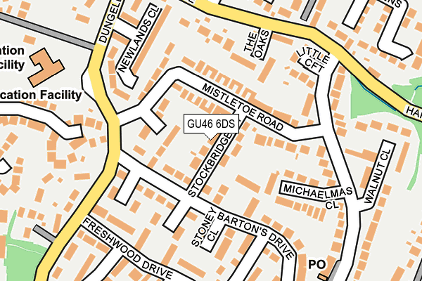 GU46 6DS map - OS OpenMap – Local (Ordnance Survey)
