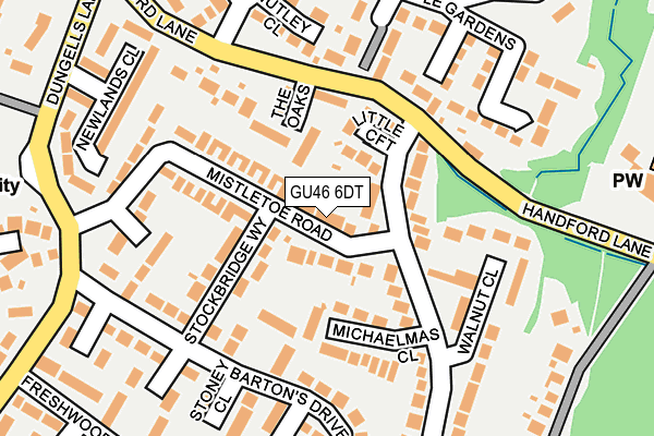 GU46 6DT map - OS OpenMap – Local (Ordnance Survey)